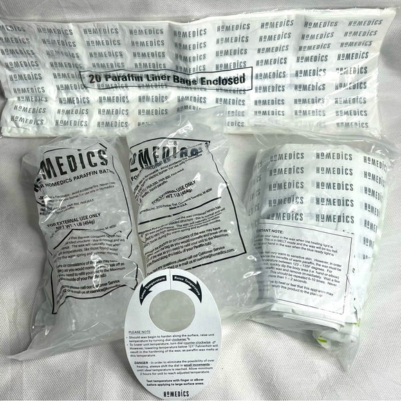 Homedics 2lb Pure Paraffin Wax Refills & 80 Paraffin Liner Replacement Bath Bags - Picture 1 of 10